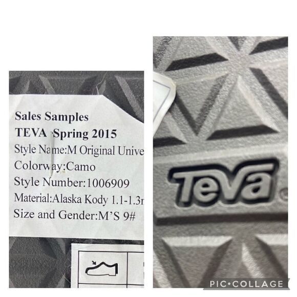 Teva Men’s Rare Original Universal Camo Leather Sandals New - Picture 12 of 12